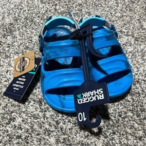 Unisex Kids Sandal: Rugged Shark Size 10 Tie Dye Blue NWT